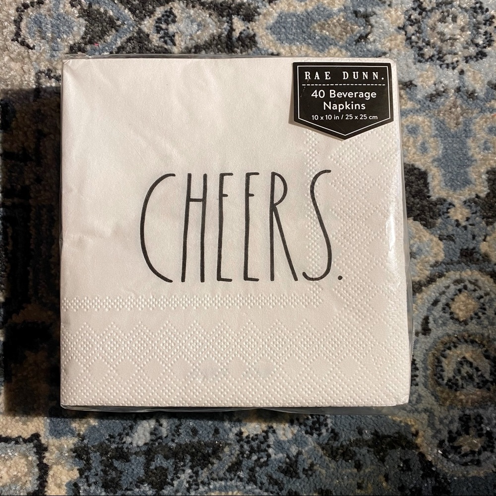 NWT Rae Dunn CHEERS Napkins